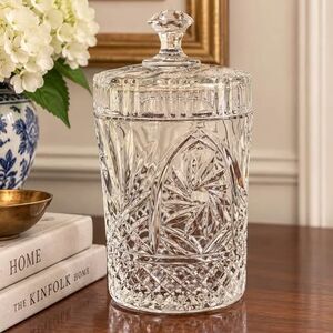 St. George Crystal Lead Crystal Covered Biscuit Jar